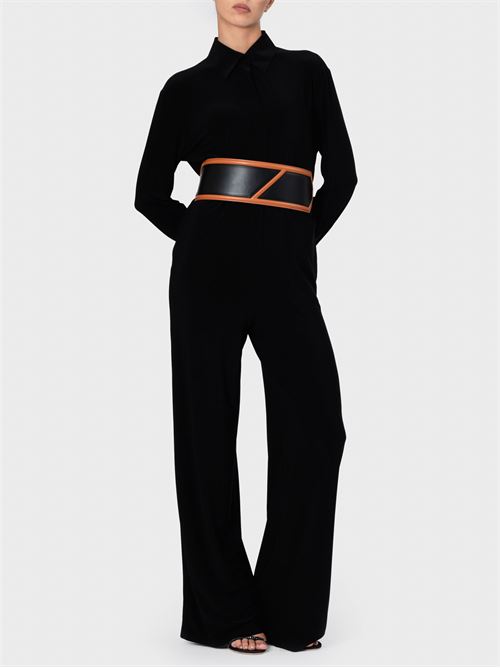 Leather belt NORA PONCHER | LOGOBELTCAMMELLONERO